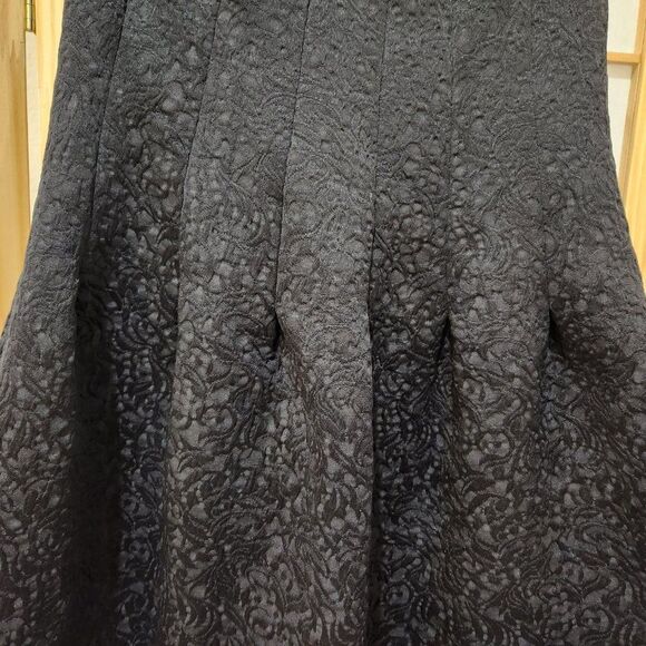 H&M Womens Black Floral Removeable Straps Lined Party Cocktail Dress Sz 12 NWT - Picture 4 of 13